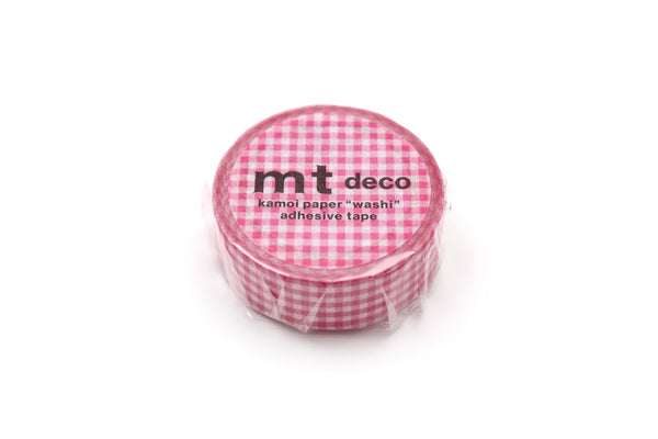 Load image into Gallery viewer, MT Deco Washi Tape - Delicate Checkered Pink
