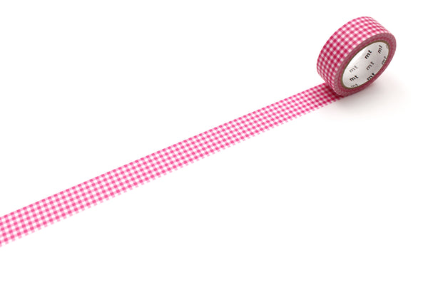 Load image into Gallery viewer, MT Deco Washi Tape - Delicate Checkered Pink
