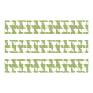 MT Deco Washi Tape - Stripe Checkered Light Moss Green