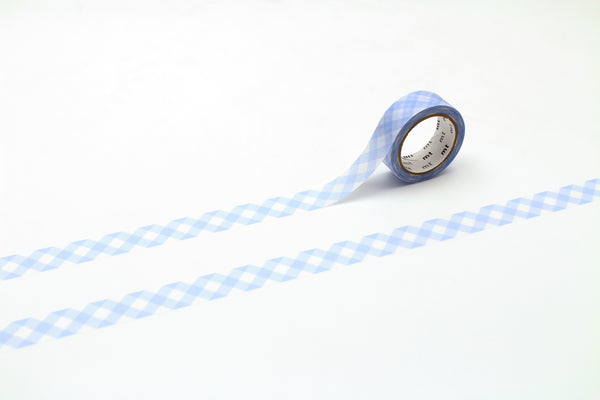 画像をギャラリービューアに読み込む, MT Deco Washi Tape - Thick Checkered Pastel Ultramarine
