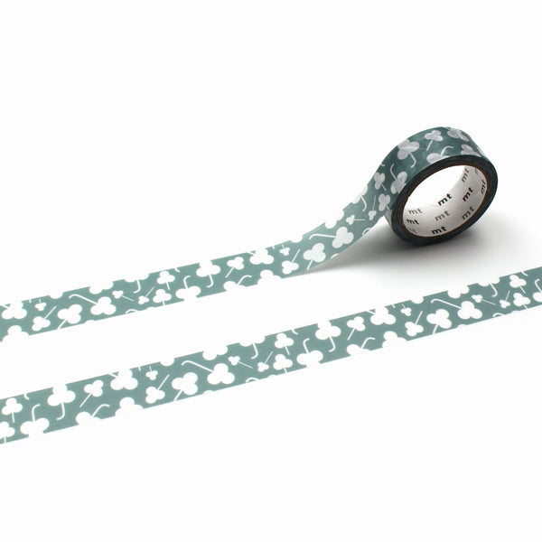 MT 1P Kamoi Washi Tape - Clover Silhouette — roll front