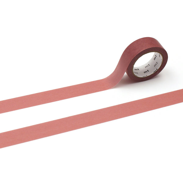 MT Basic Washi Tape - Light Vermilion — roll front