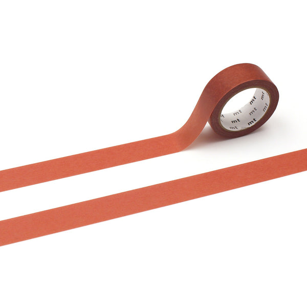 MT Basic Washi Tape - Reddish Brown — roll front