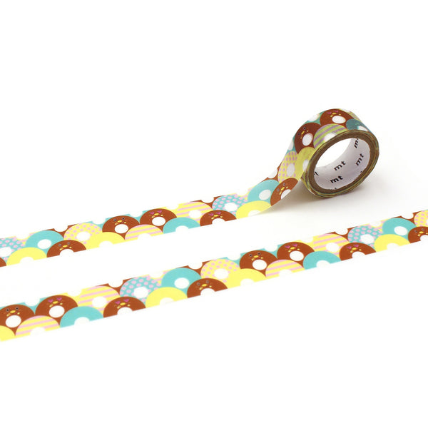 MT x Dagashi Washi Tape - Colorful Circle x Young-Kun — roll front