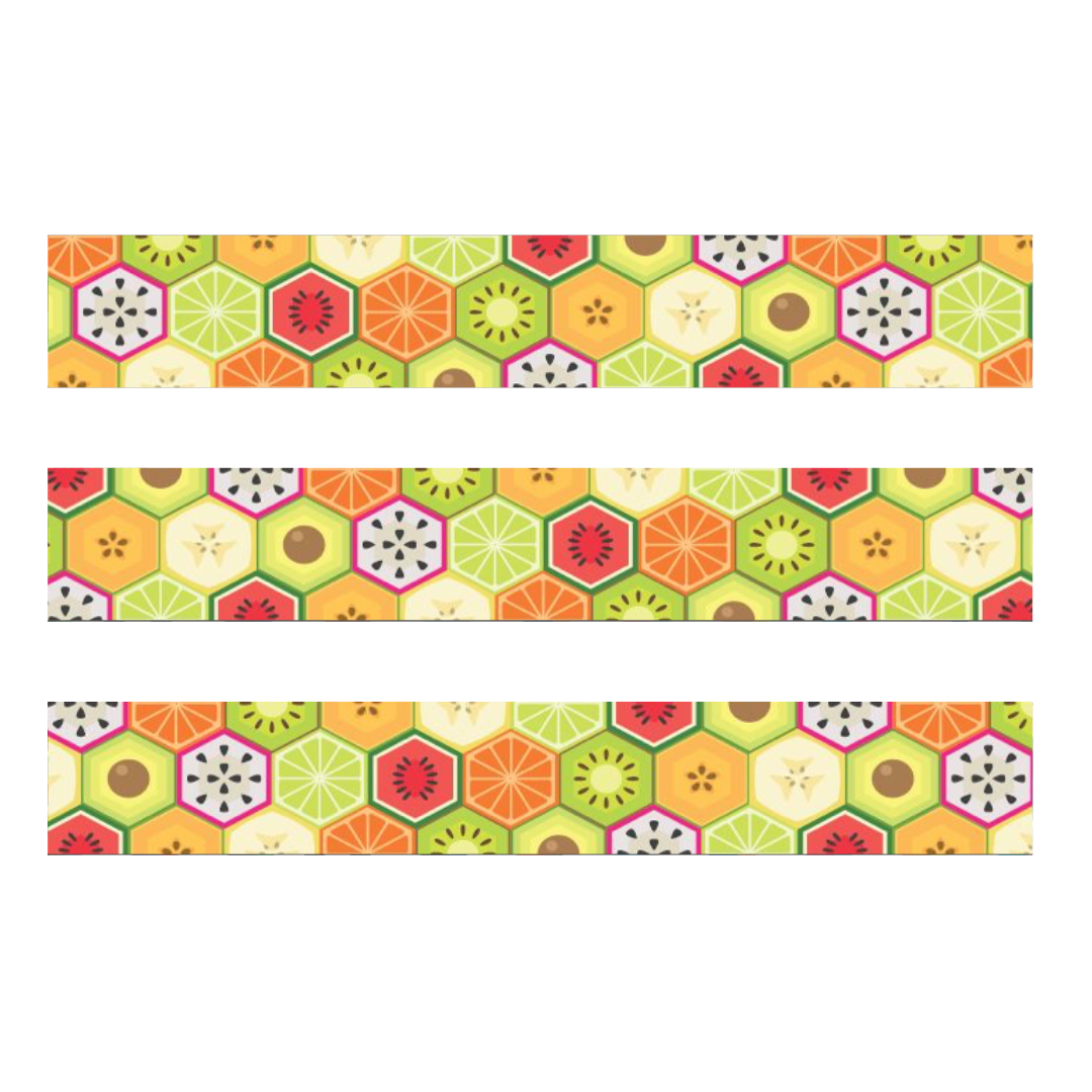 MT EX Washi Tape in Hexagon Fruits — MT Tape washi tape — decorative Japanese paper tape for journaling and craft, at Cityluxe Singapore