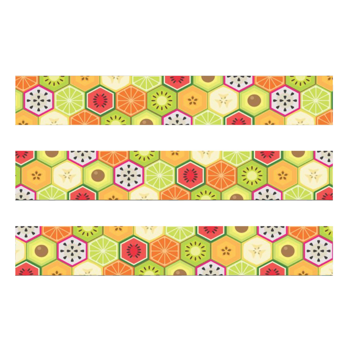 MT EX Washi Tape in Hexagon Fruits — MT Tape washi tape — decorative Japanese paper tape for journaling and craft, at Cityluxe Singapore