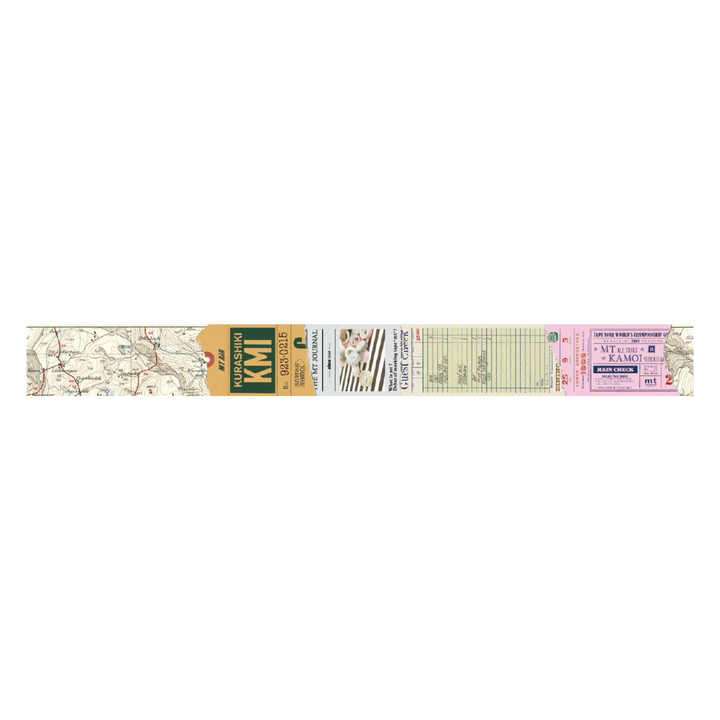 MT EX Washi Tape in Retro Collage — MT Tape washi tape — decorative Japanese paper tape for journaling and craft, at Cityluxe Singapore