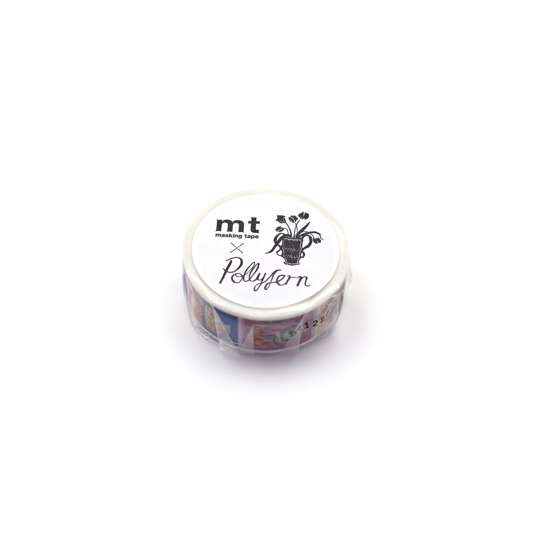 MT x Polly Fern Washi Tape in Flower — MT Tape washi tape — decorative Japanese paper tape for journaling and craft, at Cityluxe Singapore