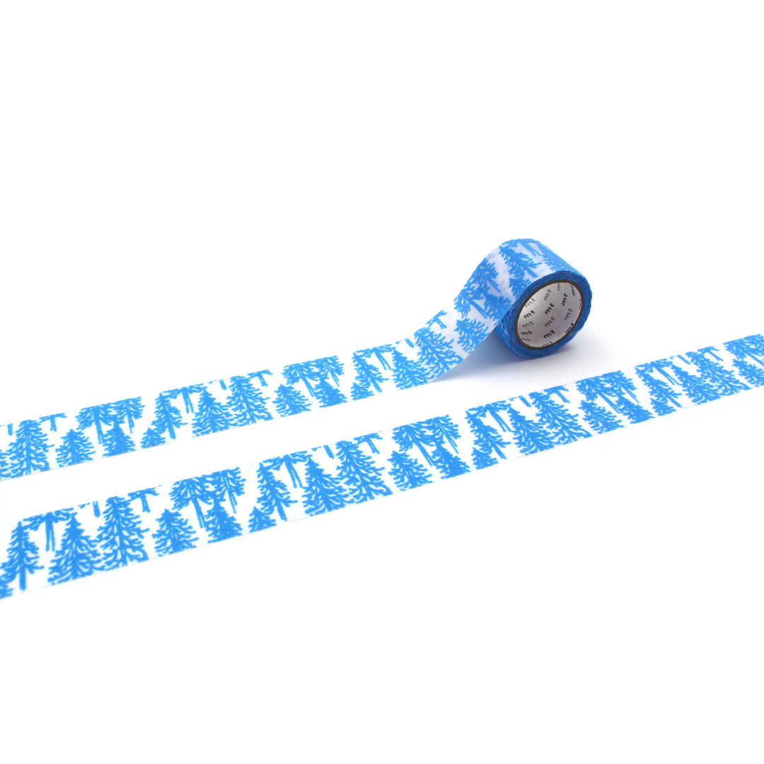 MT x Mina Perhonen Washi Tape in Flocky Metsa — MT Tape washi tape — decorative Japanese paper tape for journaling and craft, at Cityluxe Singapore
