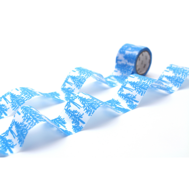 MT x Mina Perhonen Washi Tape in Flocky Metsa — MT Tape washi tape — decorative Japanese paper tape for journaling and craft, at Cityluxe Singapore