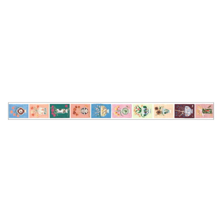 MT x Polly Fern Washi Tape in Flower — MT Tape washi tape — decorative Japanese paper tape for journaling and craft, at Cityluxe Singapore
