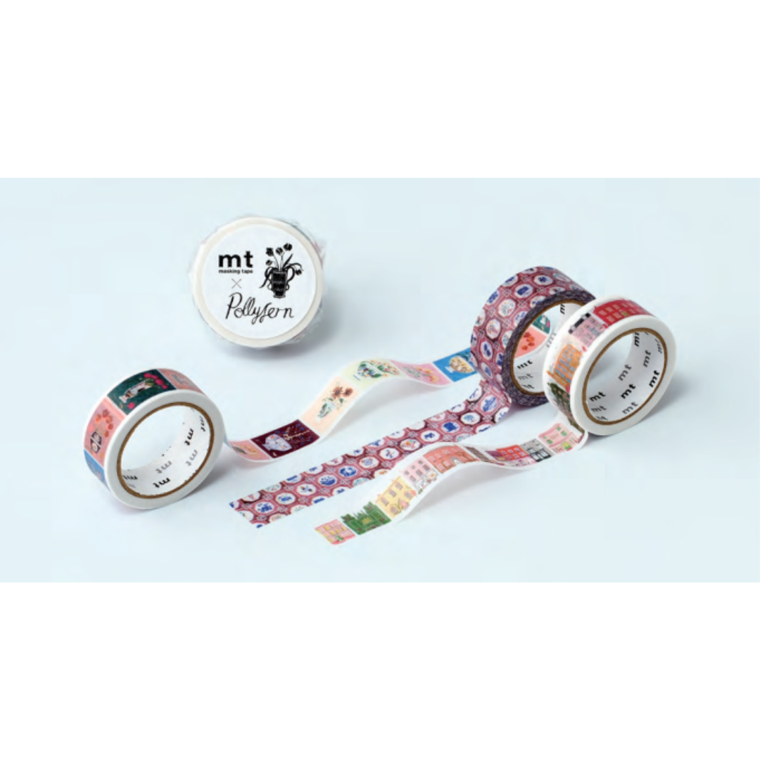 MT x Polly Fern Washi Tape in Flower — MT Tape washi tape — decorative Japanese paper tape for journaling and craft, at Cityluxe Singapore