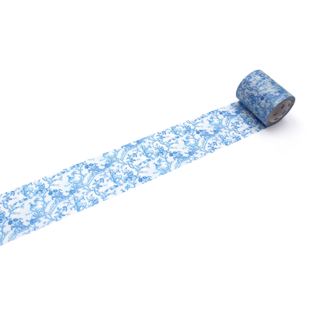MT x Toile de Jouy Washi Tape in Chinoiseries — MT Tape washi tape — decorative Japanese paper tape for journaling and craft, at Cityluxe Singapore