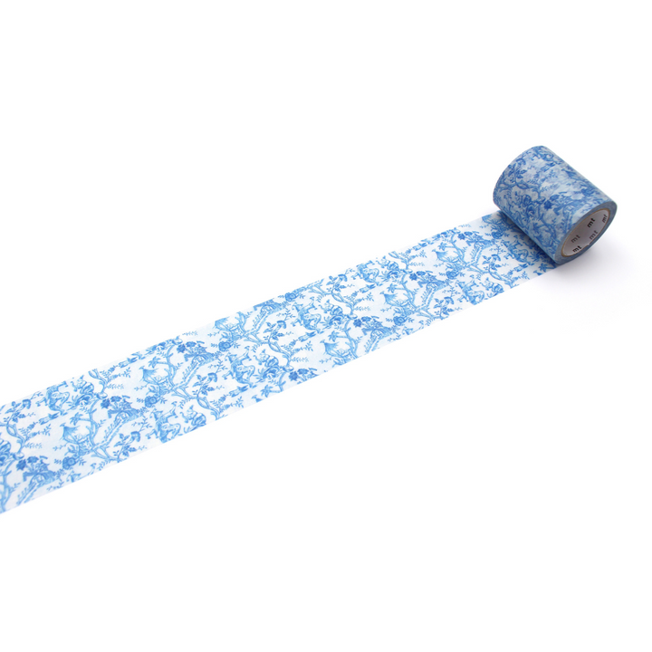 MT x Toile de Jouy Washi Tape in Chinoiseries — MT Tape washi tape — decorative Japanese paper tape for journaling and craft, at Cityluxe Singapore