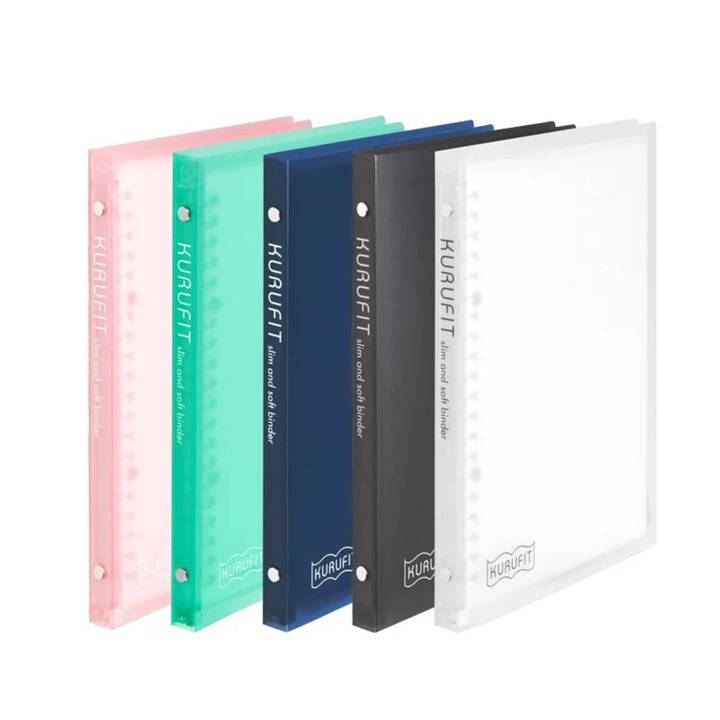 Maruman A5 Binder Kurufit Light Blue — side view