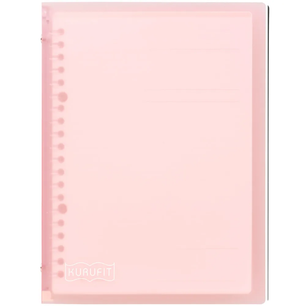 Maruman A5 Binder Kurufit Light Pink — front view
