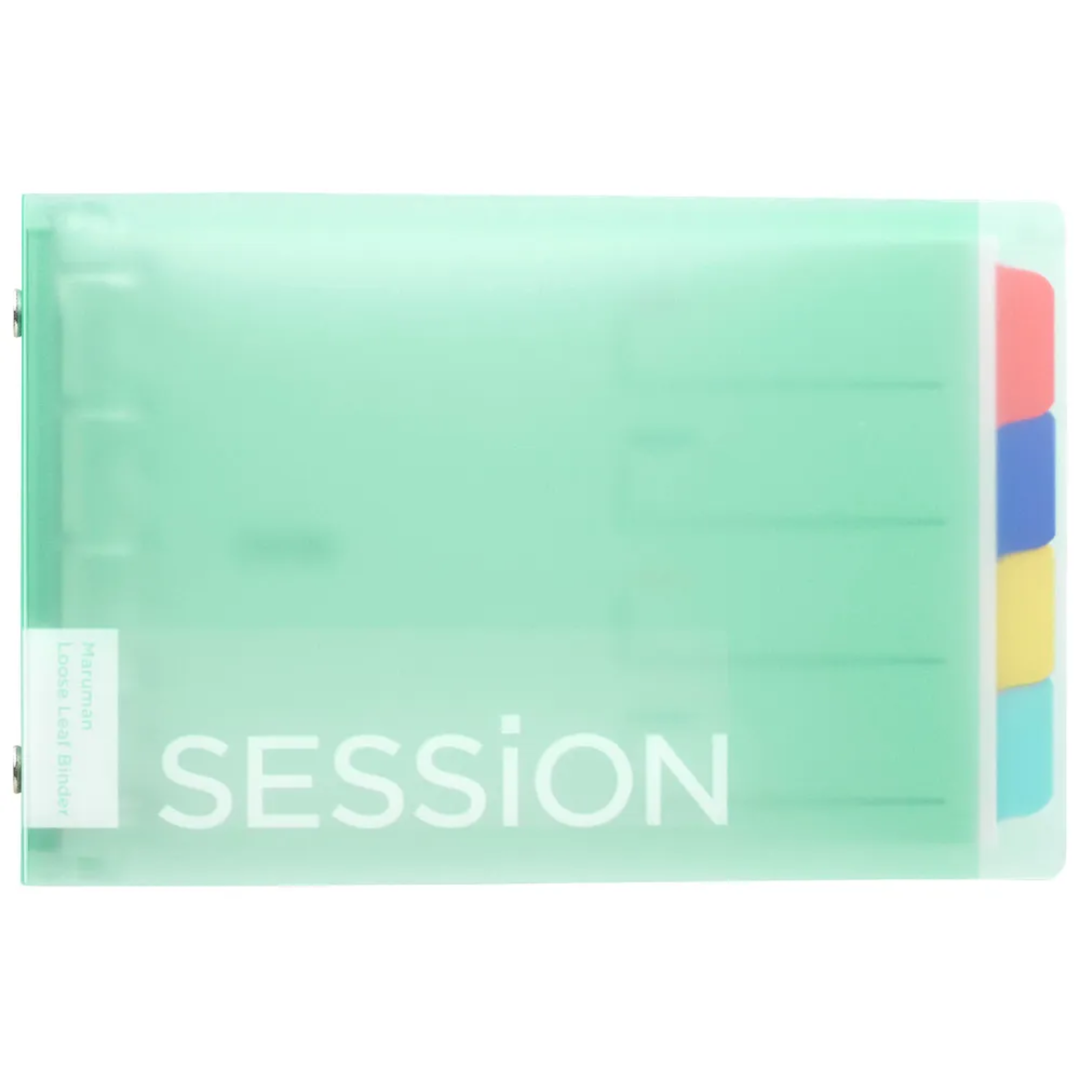 Maruman Mini size Binder SESSiON MINI Mint Green — Maruman binder — premium stationery and lifestyle, at Cityluxe Singapore