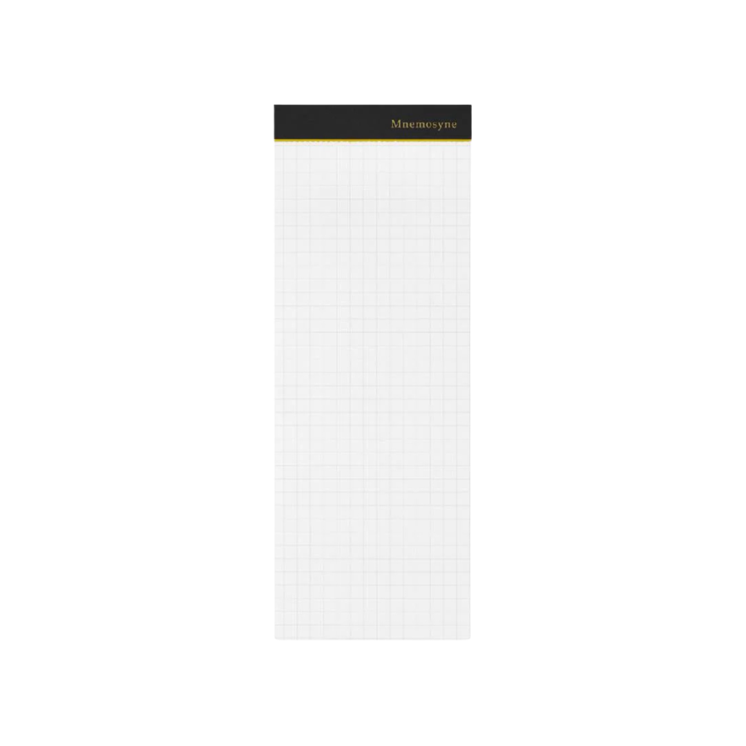 Maruman Mnemosyne 7.87 x 2.95 Inches (Long type) Memo Pad in Graph (Black) — Maruman notes/memos — premium stationery and lifestyle, at Cityluxe Singapore