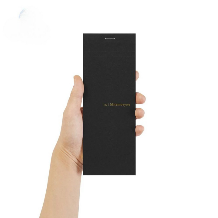 Maruman Mnemosyne 7.87 x 2.95 Inches (Long type) Memo Pad in Graph (Black) — Maruman notes/memos — premium stationery and lifestyle, at Cityluxe Singapore