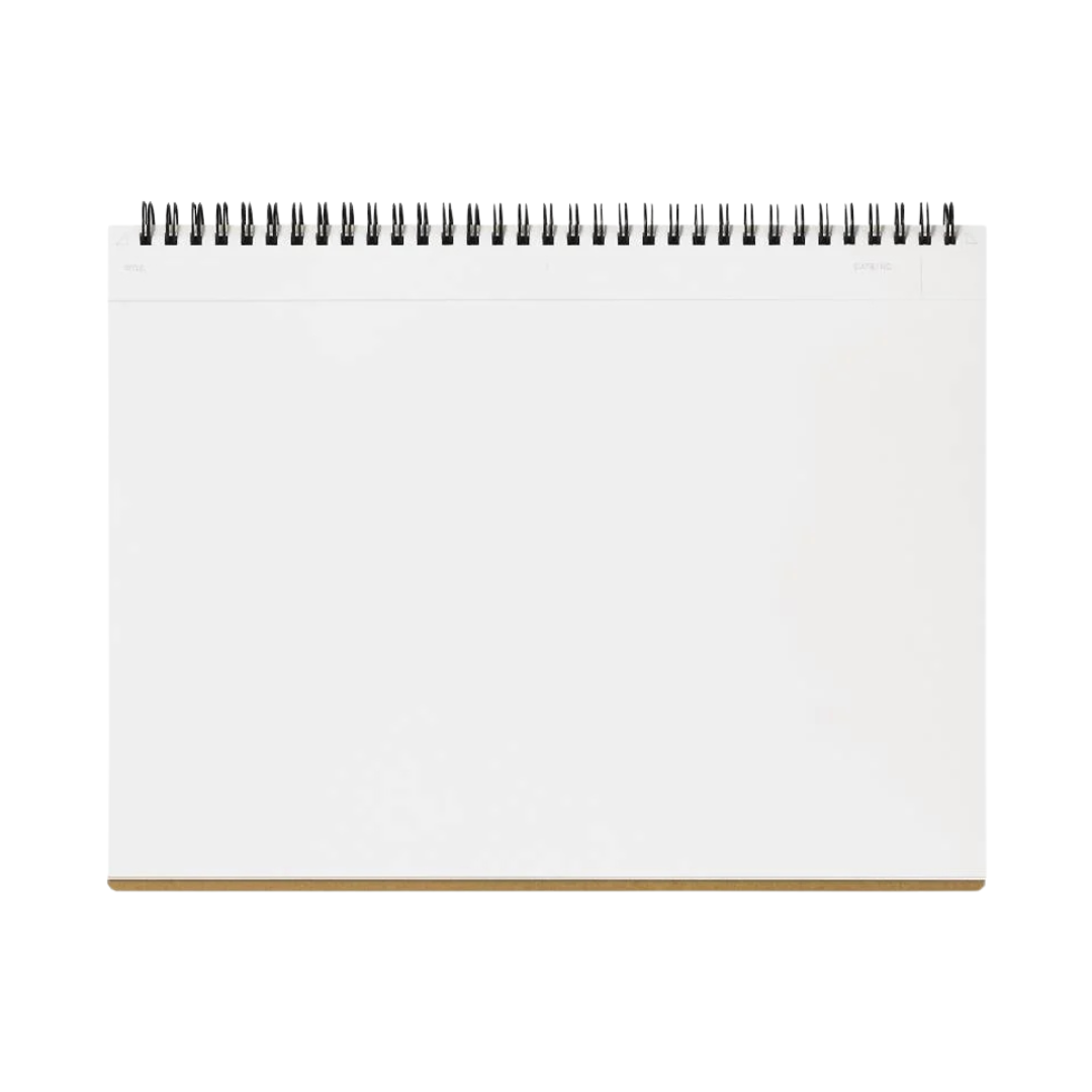 Maruman Mnemosyne A4 Notebook in Landscape / Blank (Black) — Maruman notes/memos — premium stationery and lifestyle, at Cityluxe Singapore