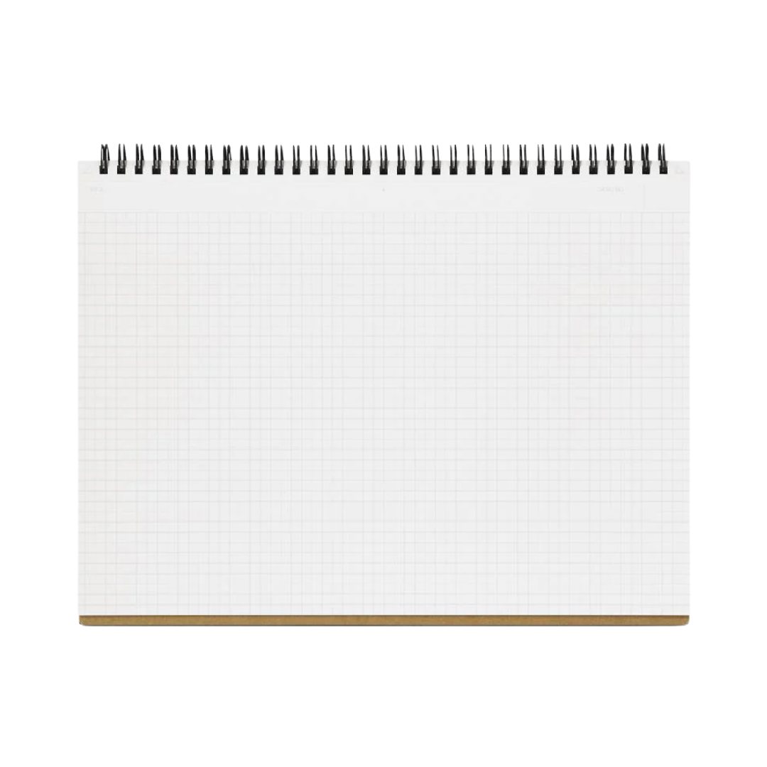 Maruman Mnemosyne A4 Notebook in Landscape / Graph (Black) — Maruman notes/memos — premium stationery and lifestyle, at Cityluxe Singapore