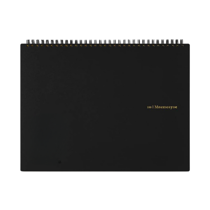 Maruman Mnemosyne A4 Notebook in Landscape / Blank (Black) — Maruman notes/memos — premium stationery and lifestyle, at Cityluxe Singapore