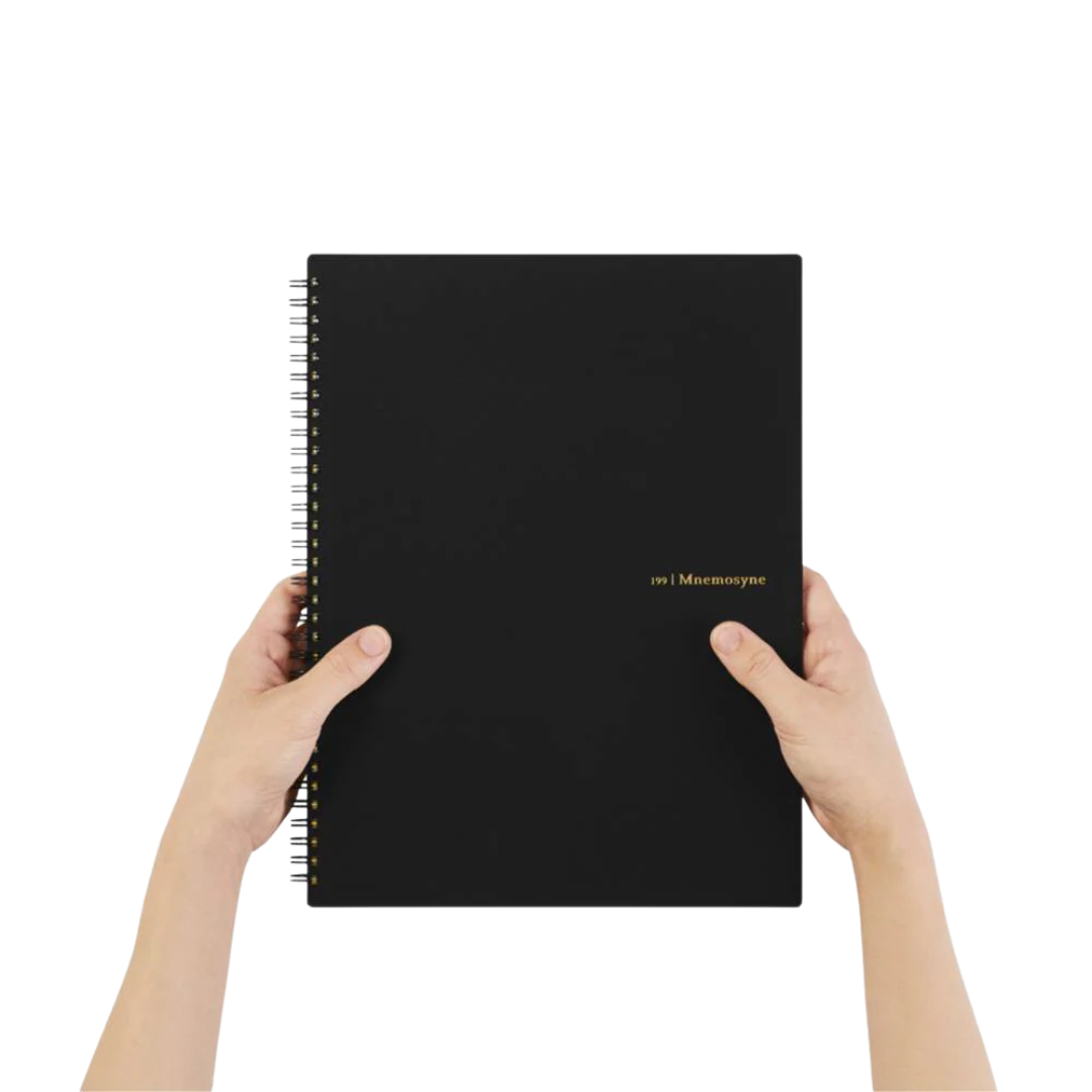 Maruman Mnemosyne A4 Notebook in Lined (Black) — Maruman notes/memos — premium stationery and lifestyle, at Cityluxe Singapore