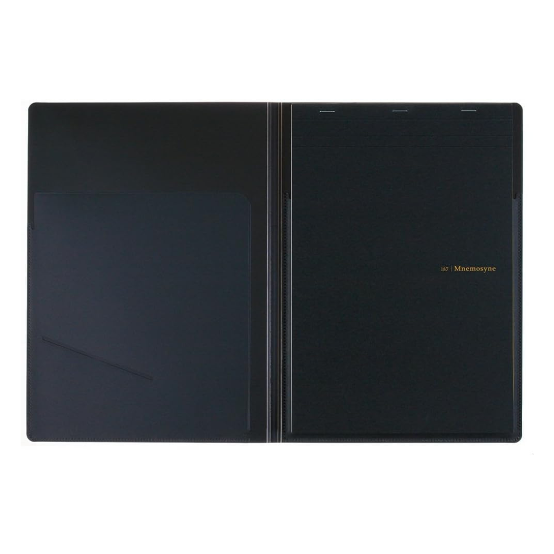 Maruman Mnemosyne Notepad Holder with A4 Graph Notepad (Black) — Maruman notes/memos — premium stationery and lifestyle, at Cityluxe Singapore