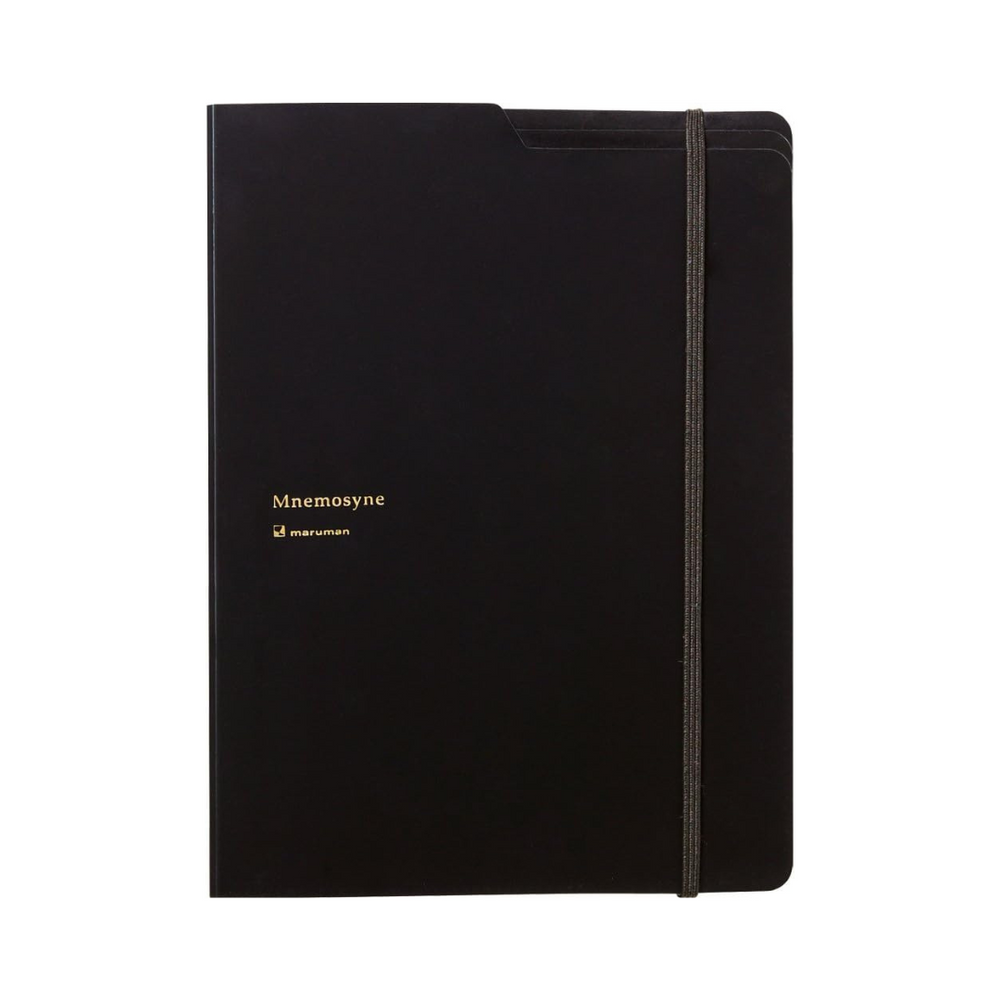 Maruman Mnemosyne Notepad Holder with 5 Pockets & A4 Graph Notepad (Black) — Maruman notes/memos — premium stationery and lifestyle, at Cityluxe Singapore