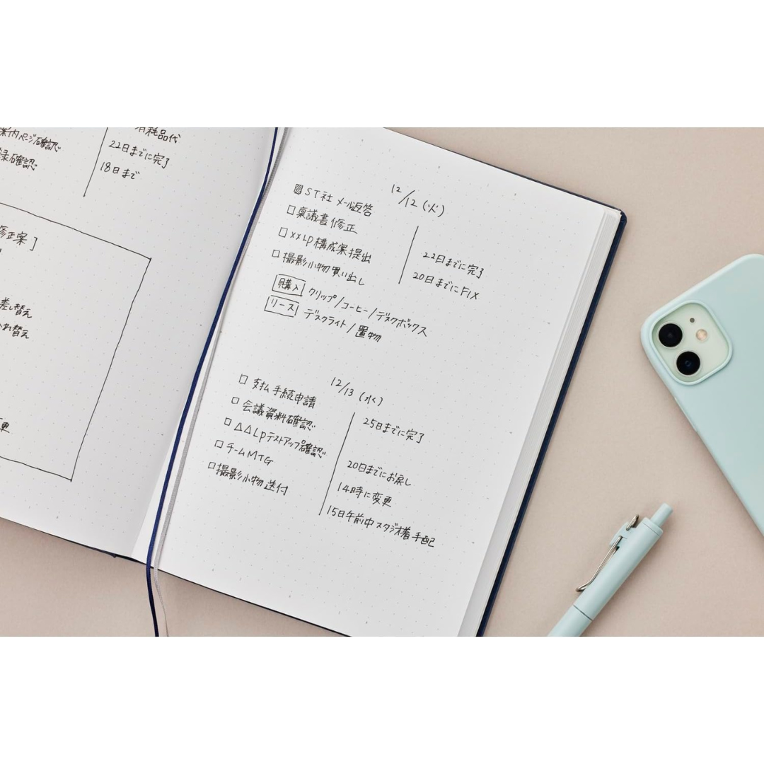 Maruman Mnemosyne A5 Journal Hardcover Notebook - Navy