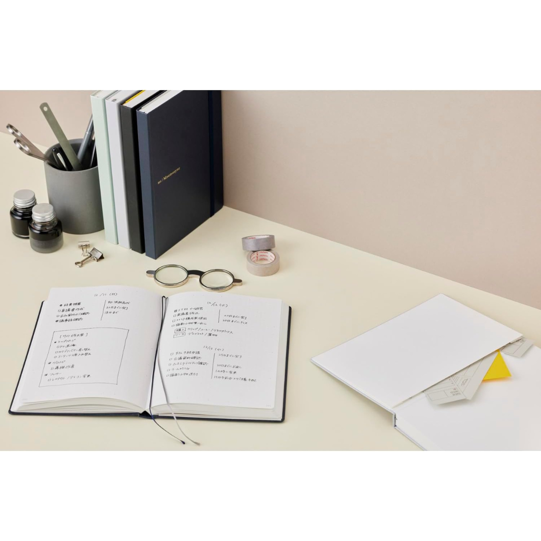 Maruman Mnemosyne A5 Journal Hardcover Notebook in Light Gray — Maruman notes/memos — premium stationery and lifestyle, at Cityluxe Singapore
