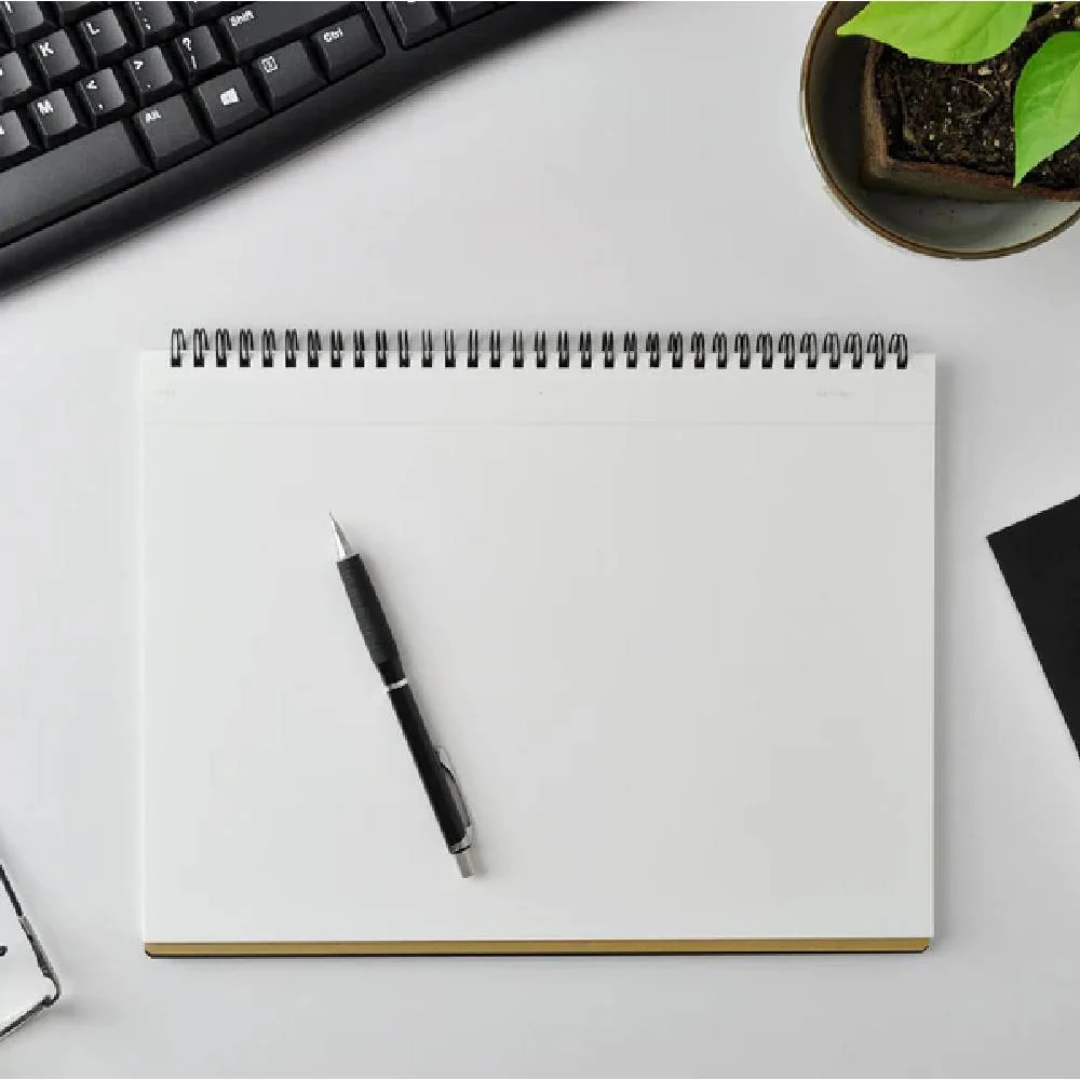 Maruman Mnemosyne A5 Notebook in Landscape / Blank (Black) — Maruman notes/memos — premium stationery and lifestyle, at Cityluxe Singapore