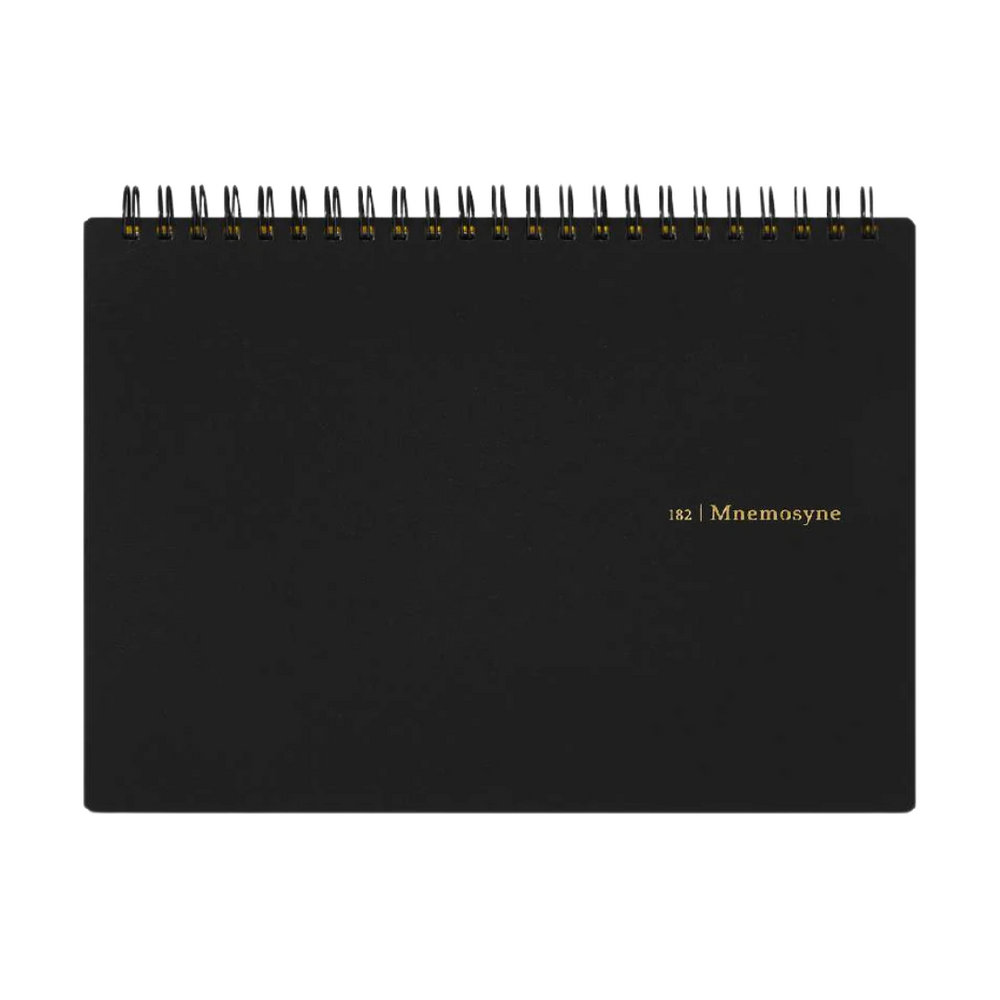 Maruman Mnemosyne A5 Notebook in Landscape / Graph (Black) — Maruman notes/memos — premium stationery and lifestyle, at Cityluxe Singapore