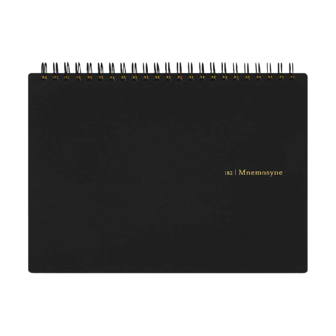 Maruman Mnemosyne A5 Notebook in Landscape / Graph (Black) — Maruman notes/memos — premium stationery and lifestyle, at Cityluxe Singapore