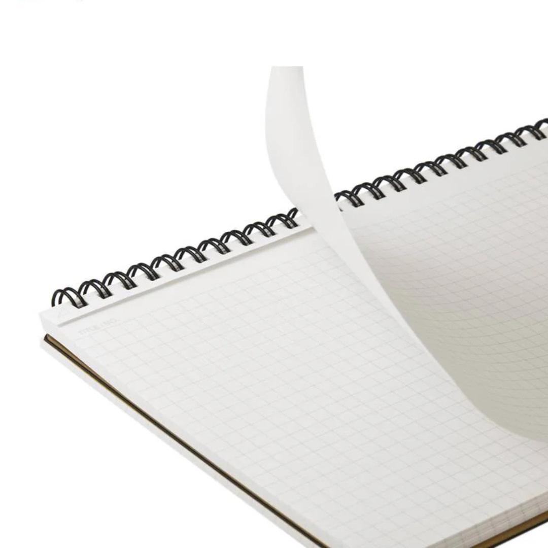 Maruman Mnemosyne A5 Notebook in Landscape / Graph (Black) — Maruman notes/memos — premium stationery and lifestyle, at Cityluxe Singapore