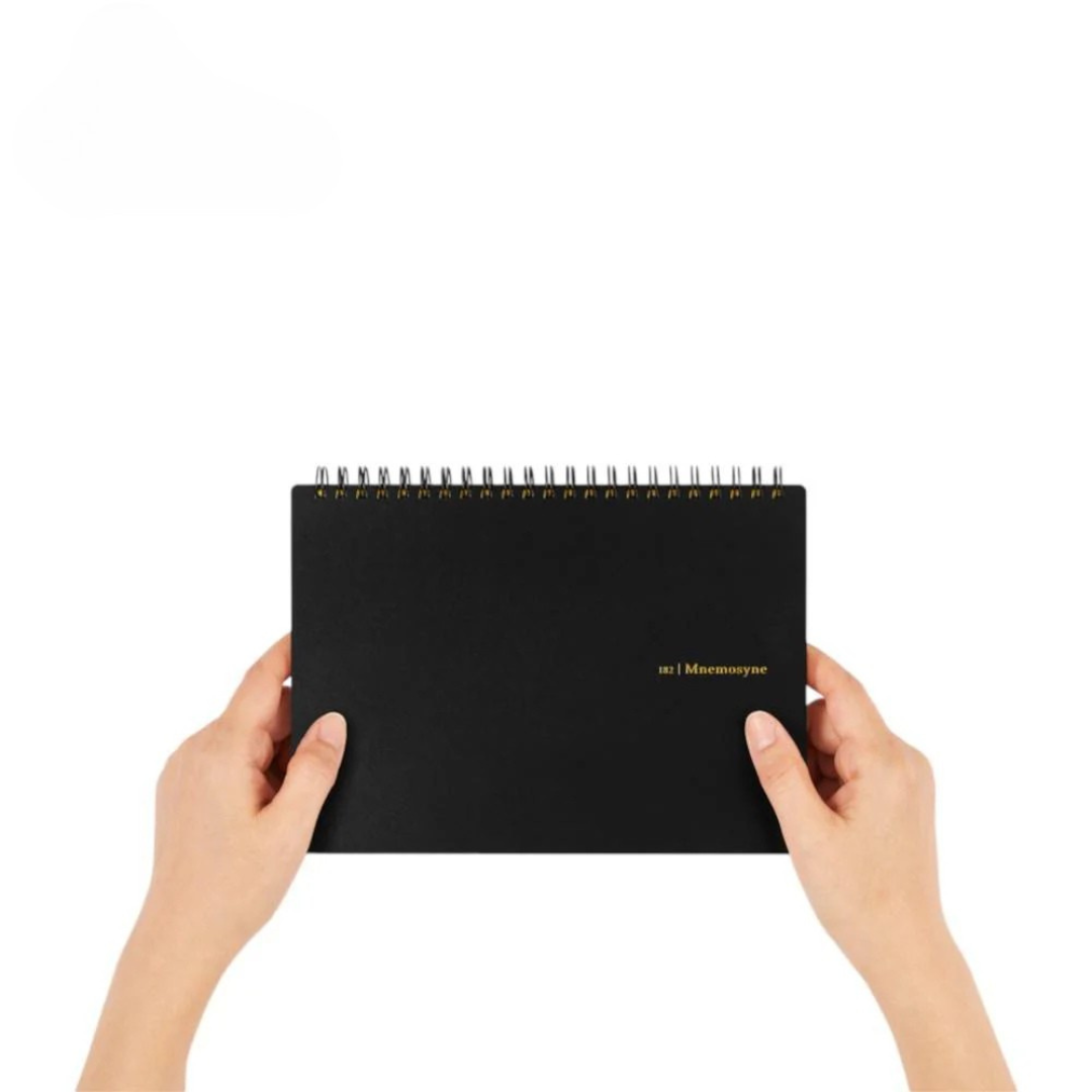Maruman Mnemosyne A5 Notebook in Landscape / Graph (Black) — Maruman notes/memos — premium stationery and lifestyle, at Cityluxe Singapore