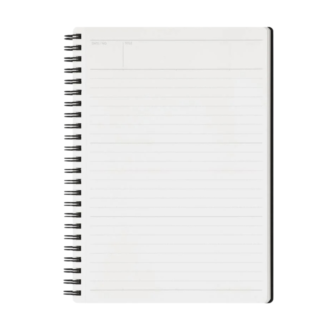 Maruman Mnemosyne A5 Notebook in Lined (Black) — Maruman notes/memos — premium stationery and lifestyle, at Cityluxe Singapore