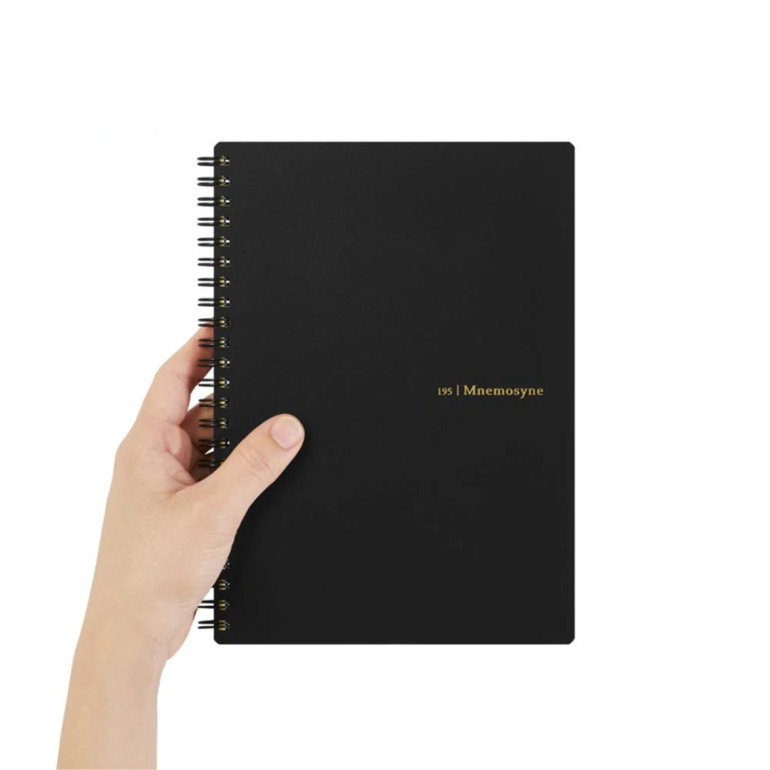 Maruman Mnemosyne A5 Notebook in Lined (Black) — Maruman notes/memos — premium stationery and lifestyle, at Cityluxe Singapore