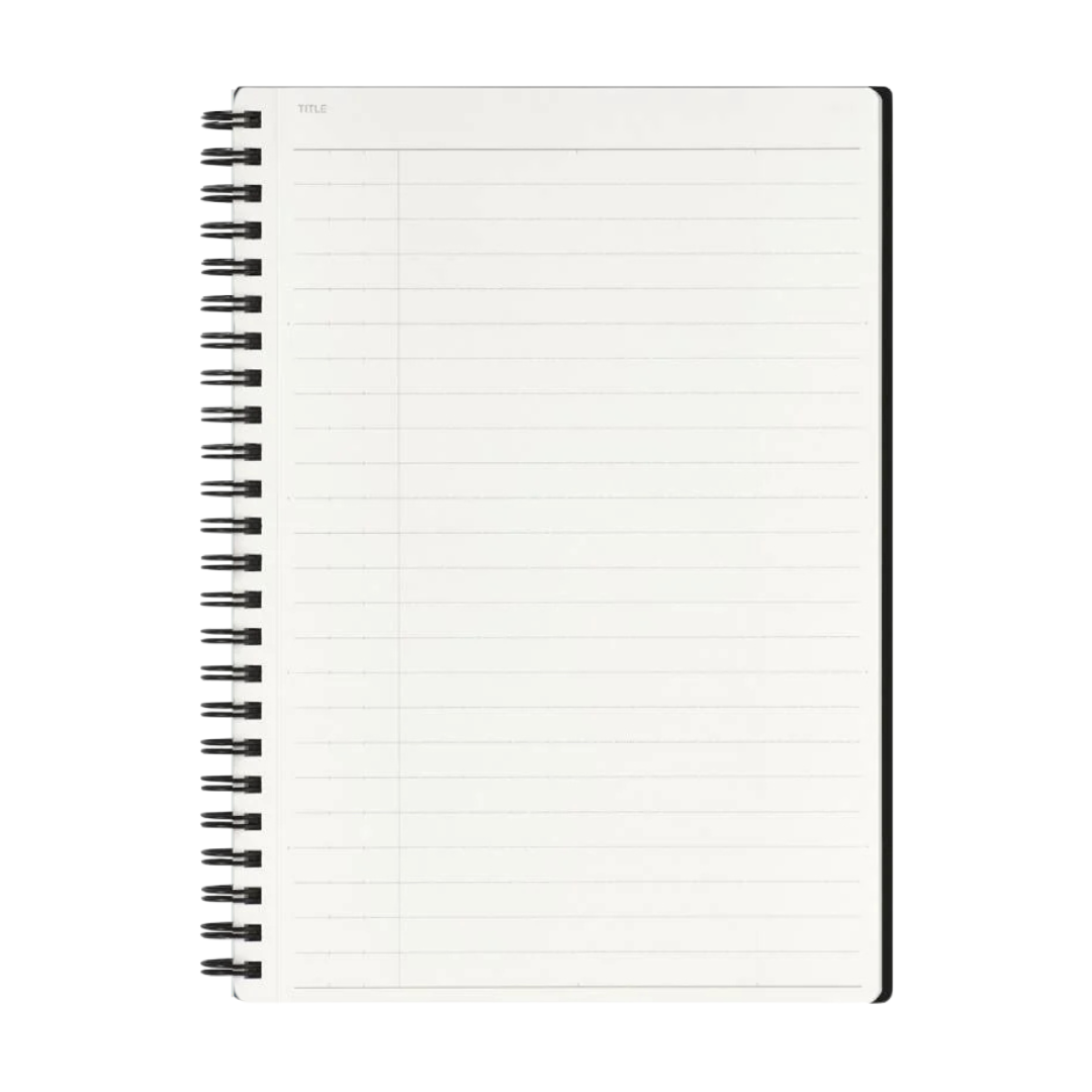 Maruman Mnemosyne A5 Notebook in Ruled (Black) — Maruman notes/memos — premium stationery and lifestyle, at Cityluxe Singapore