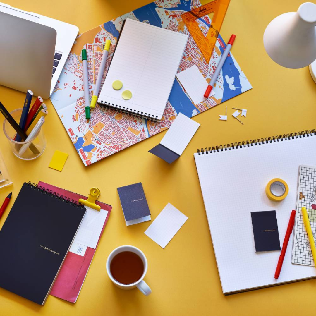 Maruman Mnemosyne A5 Notepad in Graph (Black) — Maruman notes/memos — premium stationery and lifestyle, at Cityluxe Singapore