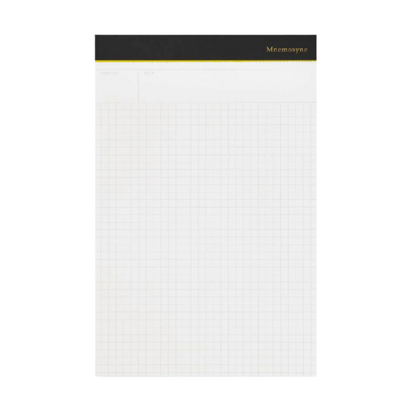 Maruman Mnemosyne A5 Notepad - Graph (Black) — front view