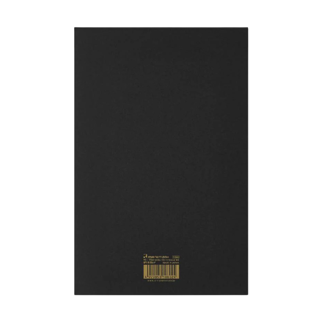 Maruman Mnemosyne A5 Notepad in Graph (Black) — Maruman notes/memos — premium stationery and lifestyle, at Cityluxe Singapore