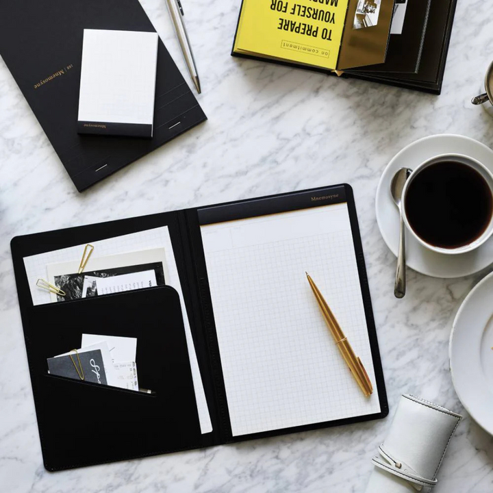 Maruman Mnemosyne A5 Notepad in Graph (Black) — Maruman notes/memos — premium stationery and lifestyle, at Cityluxe Singapore