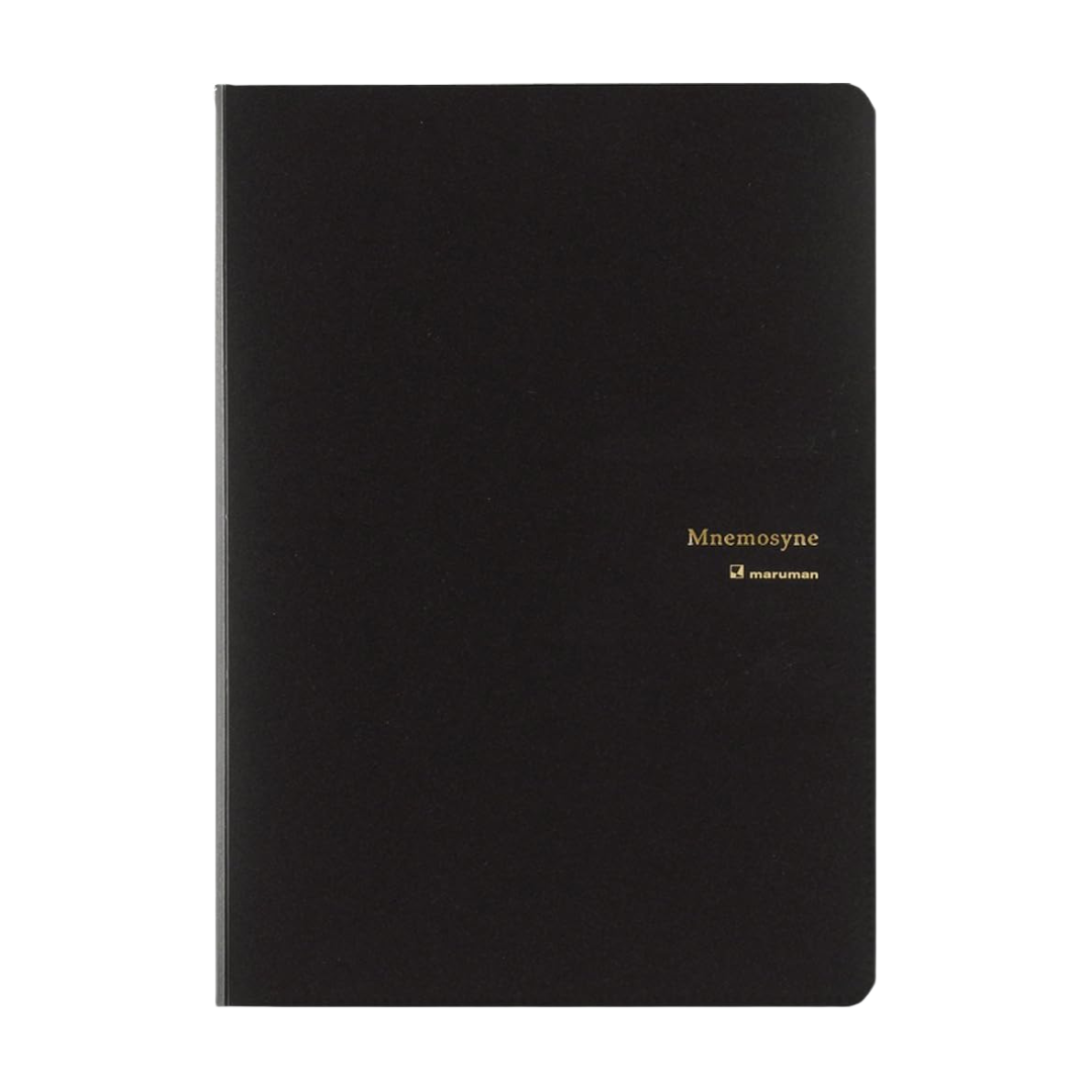 Maruman Mnemosyne Notepad Holder with A5 Graph Notepad (Black) — Maruman notes/memos — premium stationery and lifestyle, at Cityluxe Singapore