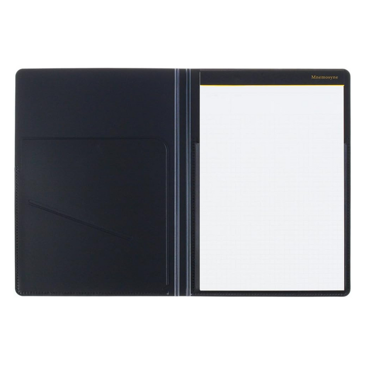 Maruman Mnemosyne Notepad Holder with A5 Graph Notepad (Black) — Maruman notes/memos — premium stationery and lifestyle, at Cityluxe Singapore