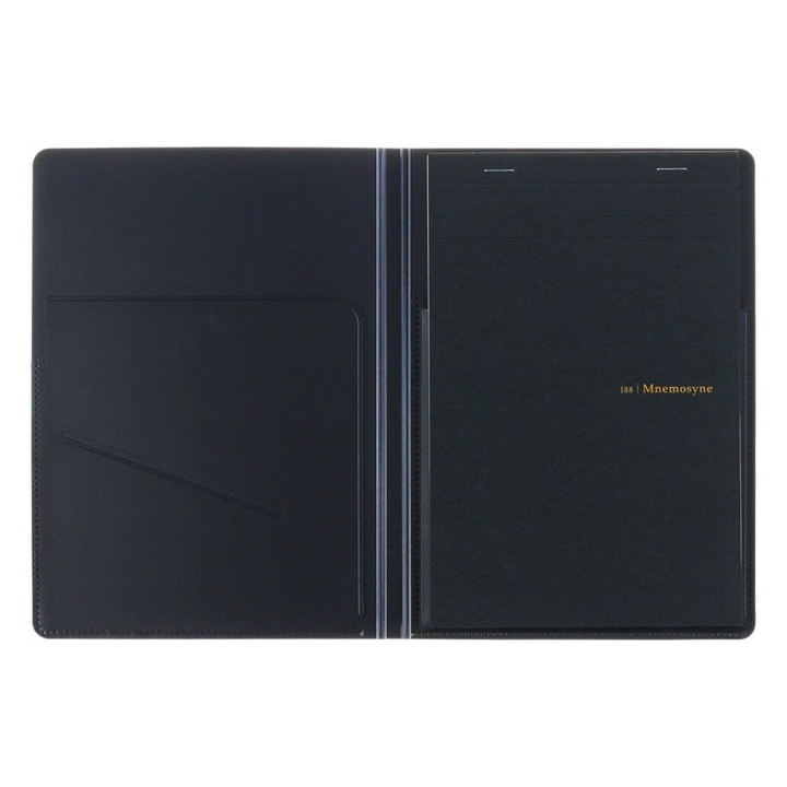 Maruman Mnemosyne Notepad Holder with A5 Graph Notepad (Black) — Maruman notes/memos — premium stationery and lifestyle, at Cityluxe Singapore