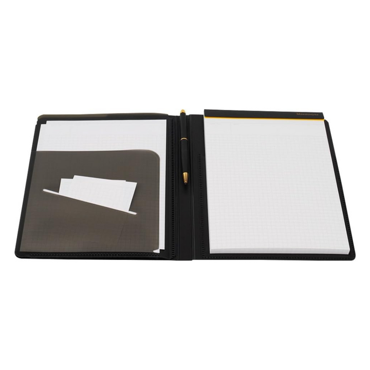 Maruman Mnemosyne Notepad Holder with 5 Pockets &amp; A5 Graph Notepad (Black)