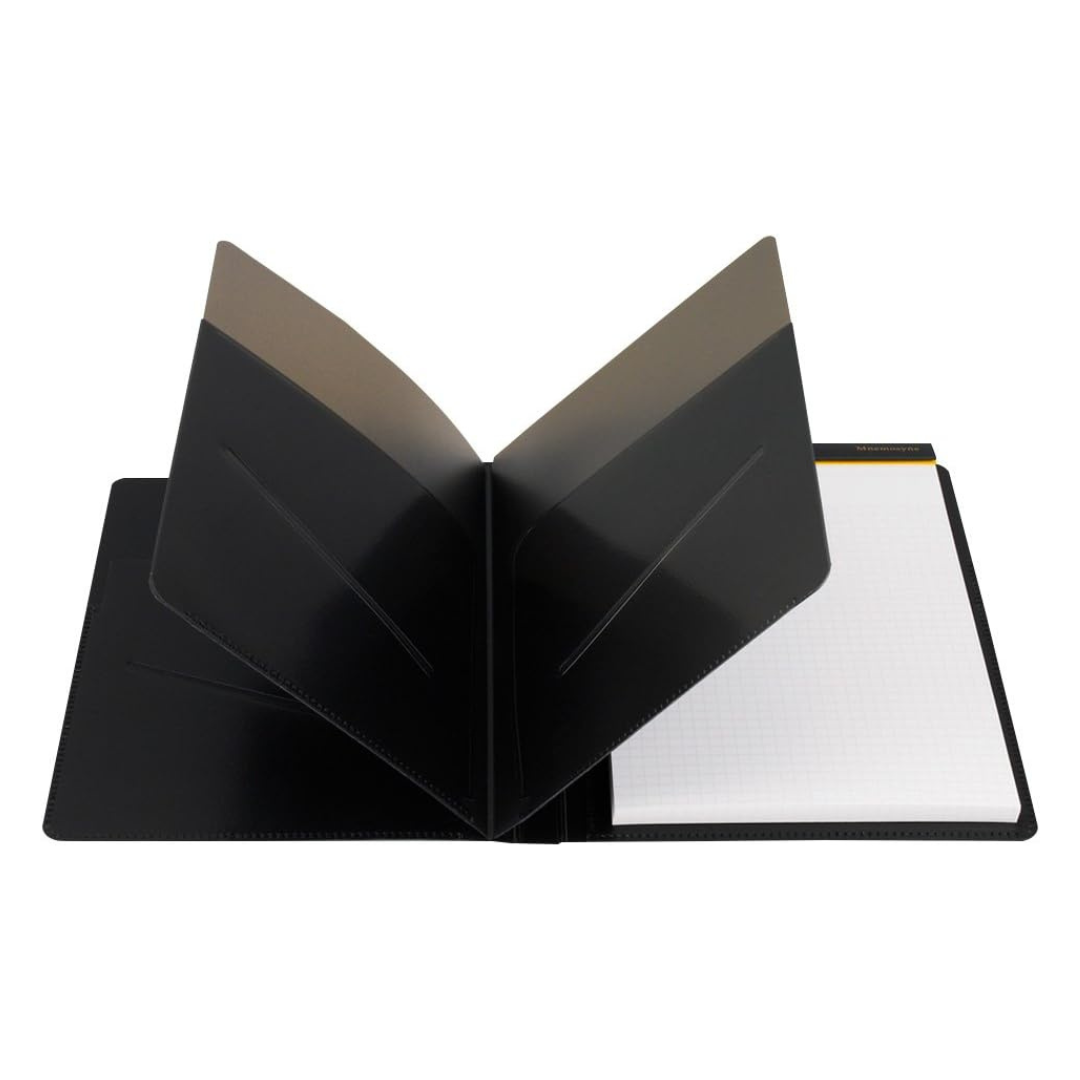 Maruman Mnemosyne Notepad Holder with 5 Pockets &amp; A5 Graph Notepad (Black)