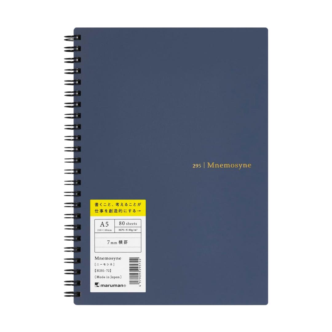Maruman Mnemosyne A5 Softcover Notebook in Navy — Maruman notes/memos — premium stationery and lifestyle, at Cityluxe Singapore
