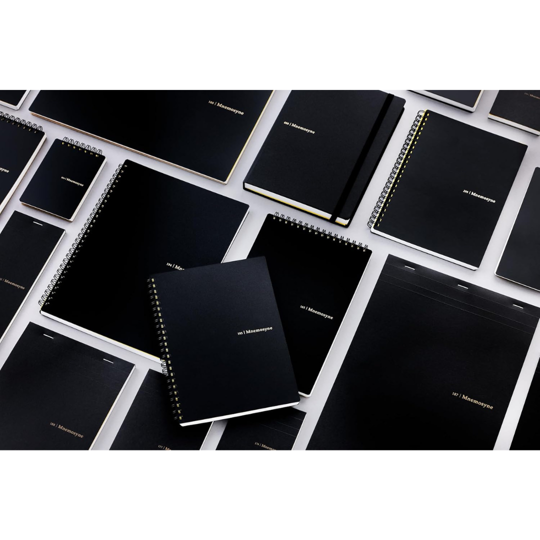 Maruman Mnemosyne A6 Notebook in Lined (Black) — Maruman notes/memos — premium stationery and lifestyle, at Cityluxe Singapore